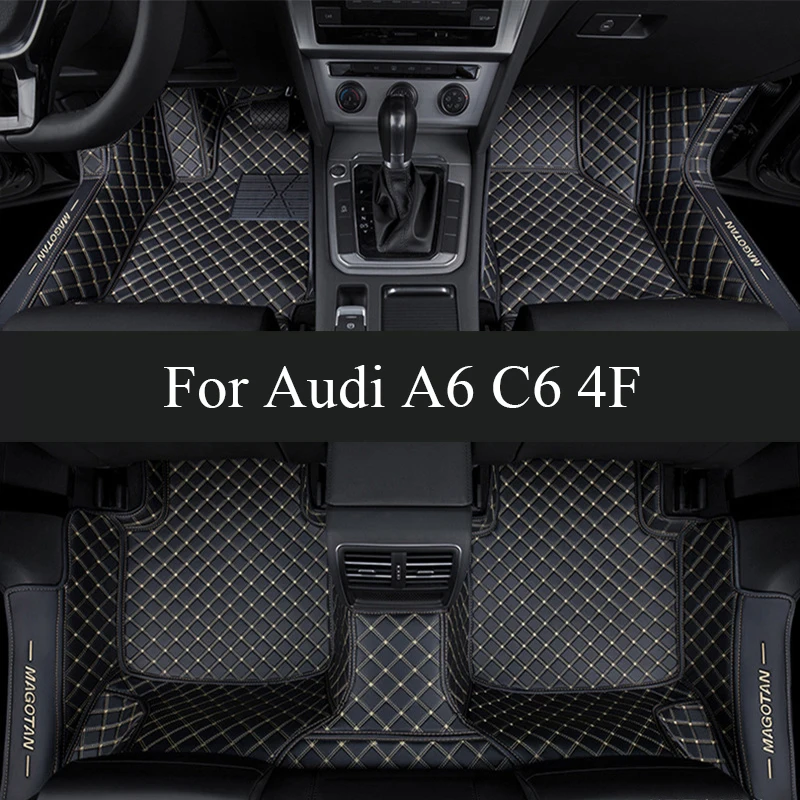 

Car Floor Mats For Audi A6 C6 4F 2004~2011 Carpet Luxury Leather Mat Durable Rug Auto Interior Parts Car trunk mat