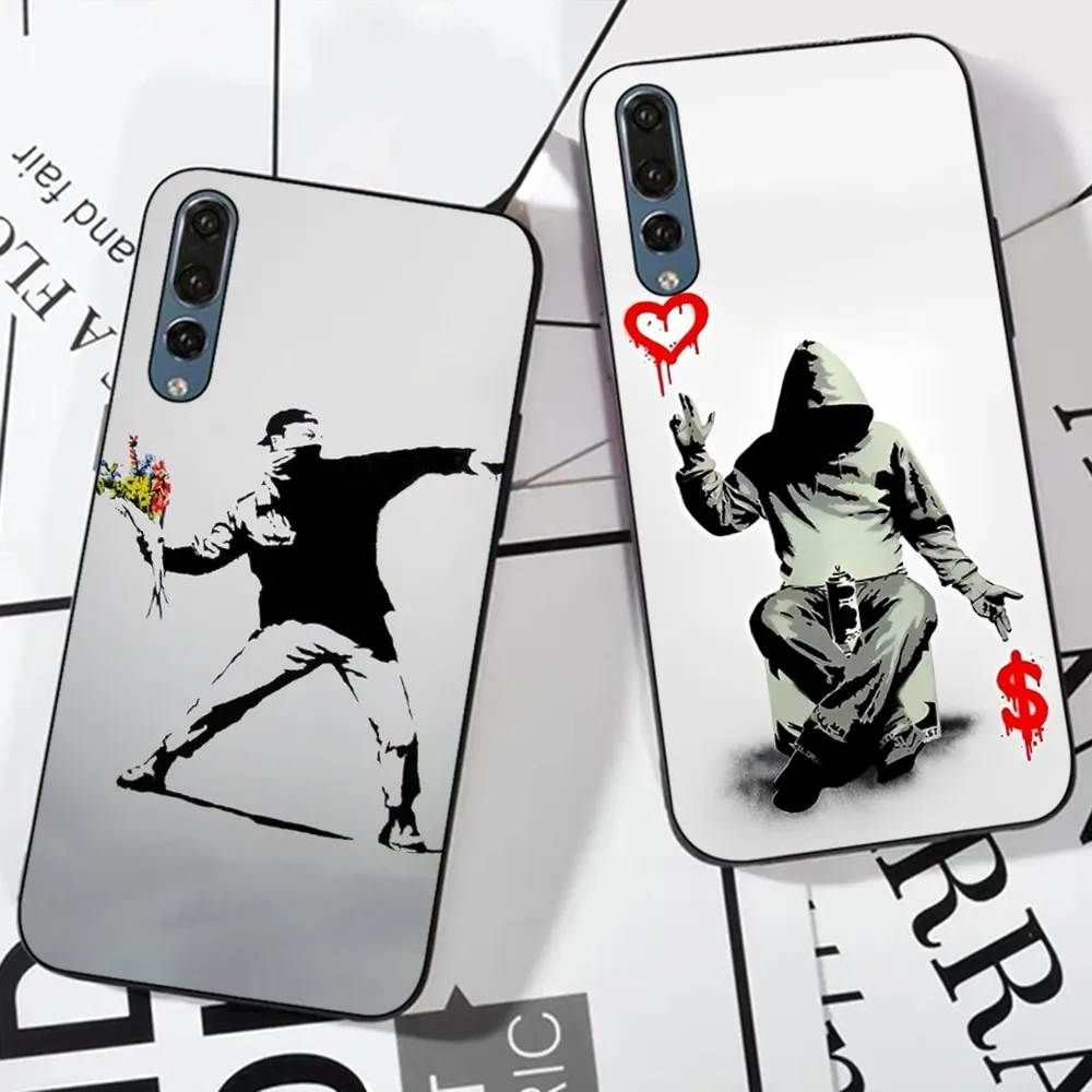 Graffiti Artist Banksy Phone Case For Huawei P 8 9 10 20 30 40 50 Pro Lite Psmart Honor 10 Lite 70 Mate 20lite