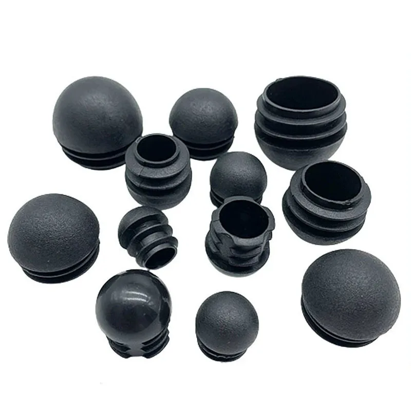 13~40mm Black/White Round Steel Pipe Plug Blanking End Caps Furniture Table Foot Dust Cover Half Screw Inserts Plugs image 4