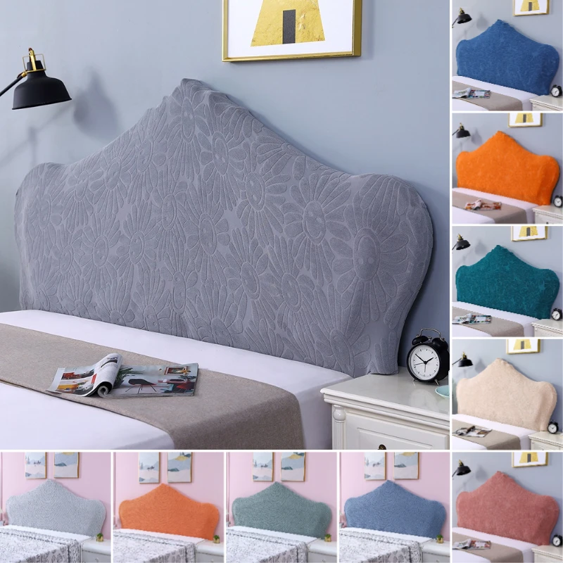 Stretch Jacquard Headboard Cover European Printed Soft Fabric Cover for Irregular Shaped Upholstered Headboards Bedroom Decor