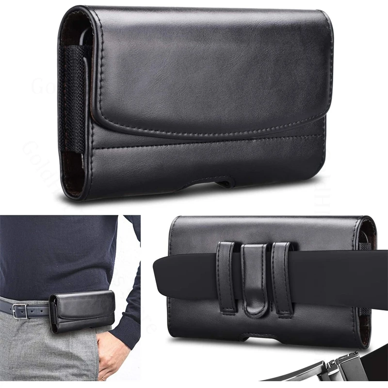 Case Leather Pouch For Motorola G36 G06 G05 G04 Phone Cover Belt Clip Waist Bag For Moto G86 G100 Pro G96 G56 G15 G75 G55 G35 5G