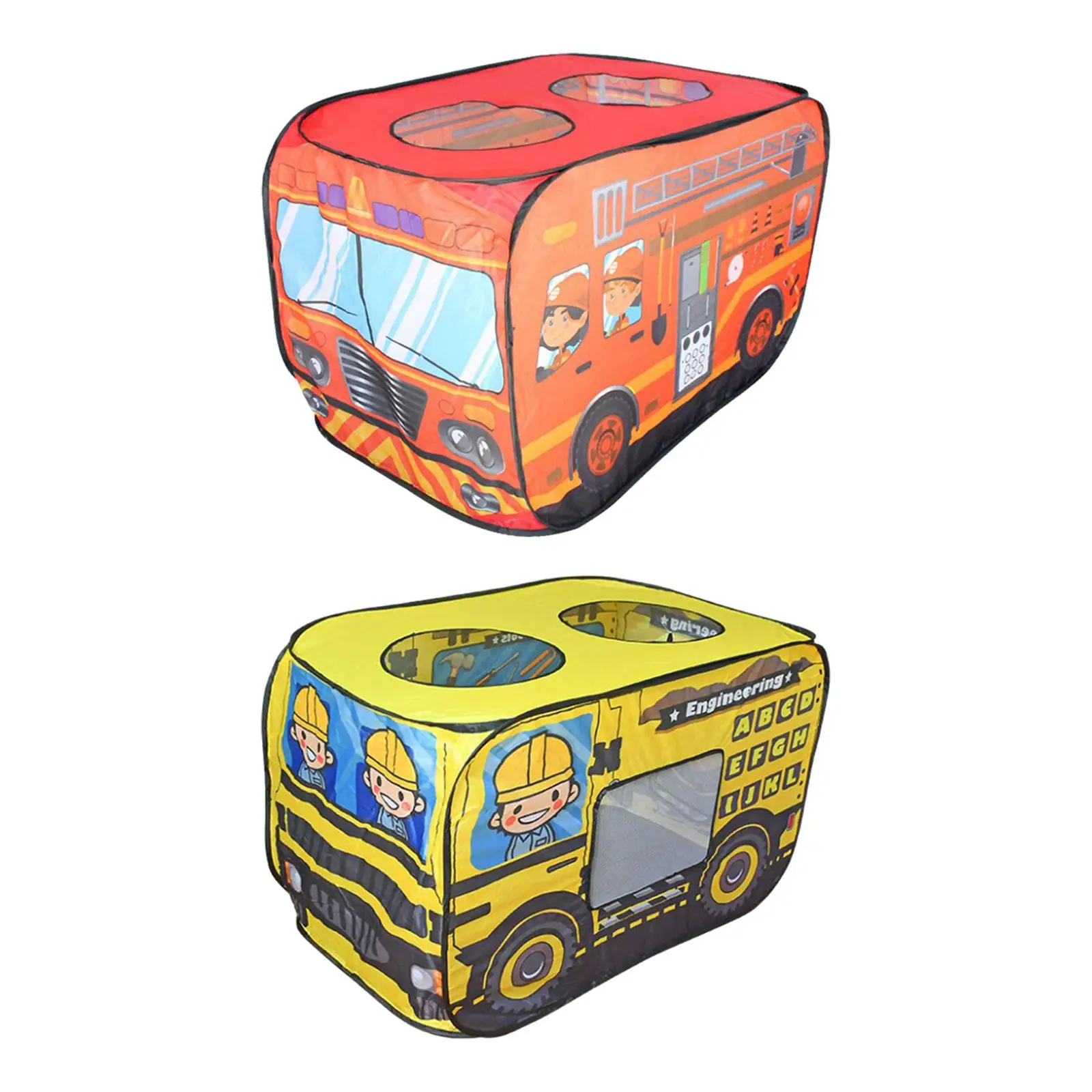 Cartoon Car Play Tent para Crianças, Jogos de castelo para crianças, Tenda divertida para interior, Quintal, Camping