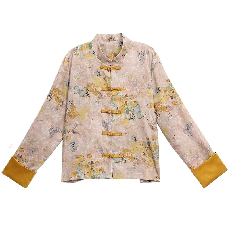 

Traditional Chinese Clothing Women's Top Small Shirt, Song Brocade Buckle Coat