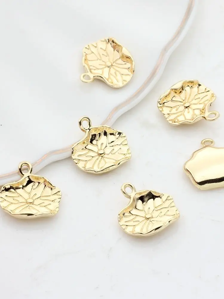 10pcs/lot Zinc Alloy  3D Leaves Charms Earring Base Earring Connector For DIY Earrings Jewelry Accessorie