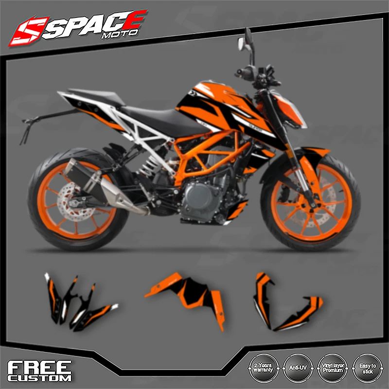 

SPACE Custom Motorcycle Graphics For KTM 2017 2018 2019 2020 DUKE 125 17-20 DUKE125 390 Decal Stickers Kits 016