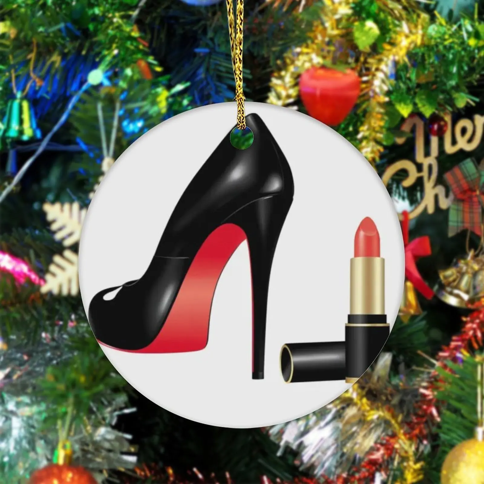 Sexy Glamour Women High Heels Lipstick Decorations Hanging Decoration Party Decoration DIY Decoration for Her Gift