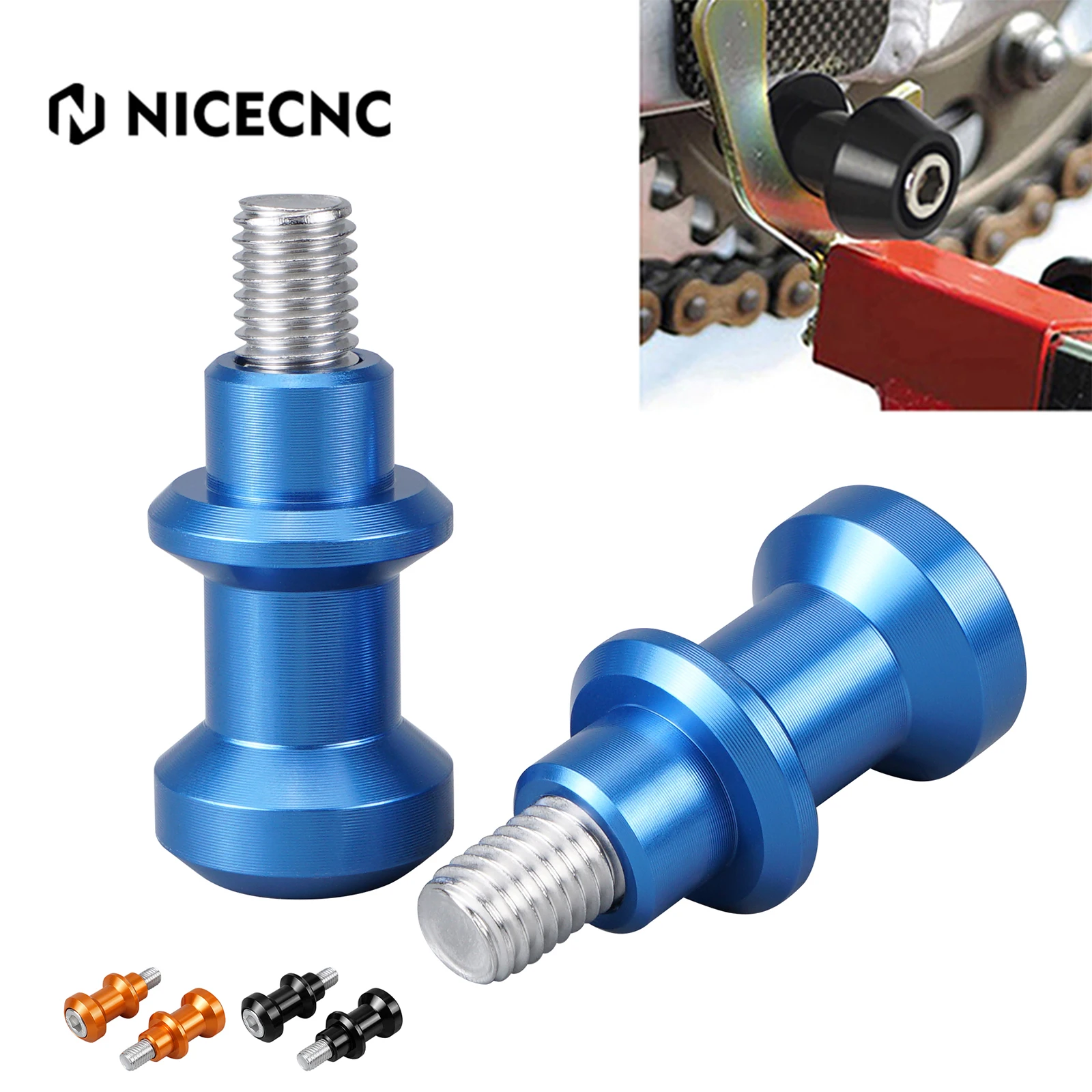 

NICECNC Aluminum Motorcycle Swingarm Spools Sliders Rear Stand For Husqvarna Enduro 701 Supermoto 701 2016-2023 NORDEN 901 22-23