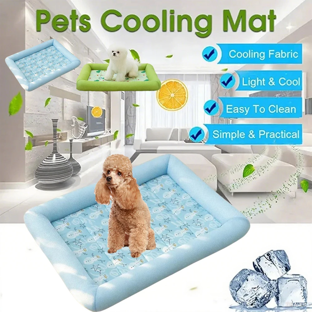 

Summer Cooling Dog Beds Cushion Waterproof Ice Pad Puppy Sleeping Mat for Dogs Cats Pets Kennel S/M/L/XL 강아지 쿨매트 Cama De Perros