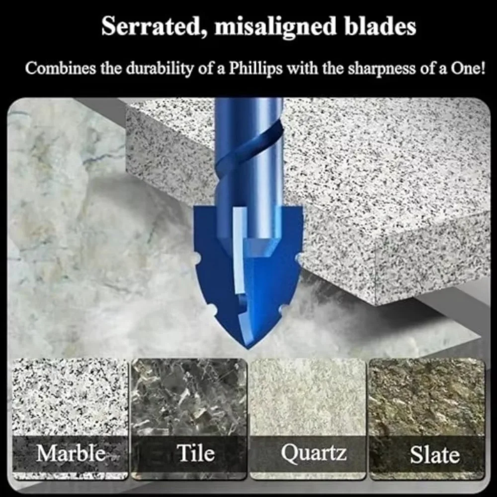 6/8/10/12/14mm Eccentric Drill Bit High Hardness Multi-functional Triangle Drill Bit Precision Drilling Spiral Drill Bit