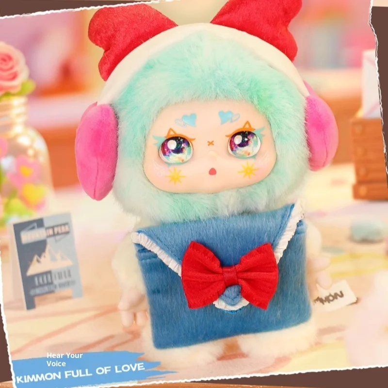 Scatola cieca originale Kimmon Happy Moment Series Scatola misteriosa Simpatico giocattolo con ciondolo per bambola con faccia in vinile morbido Regalo a sorpresa di Natale