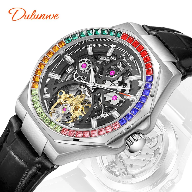 

Men Top Brand Mechanical Watch Automatic Luxury Sport Watches Man Skeleton Tourbillon Fashion Waterproof Business Luminous Clock