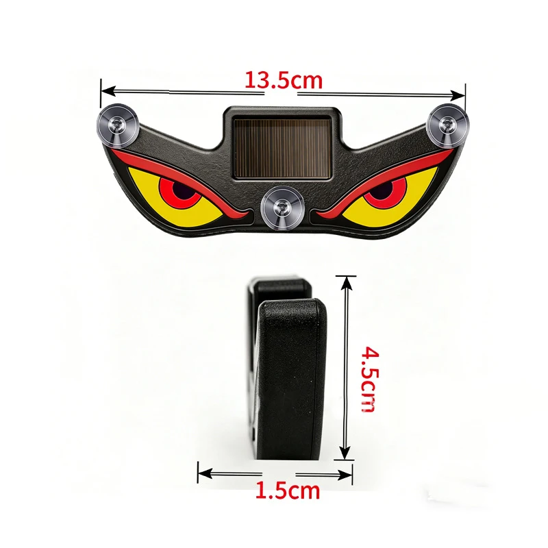 Car solar-powered demon eye LED ambient light, vehicle-mounted dynamic rear window demon eye LED sensor light