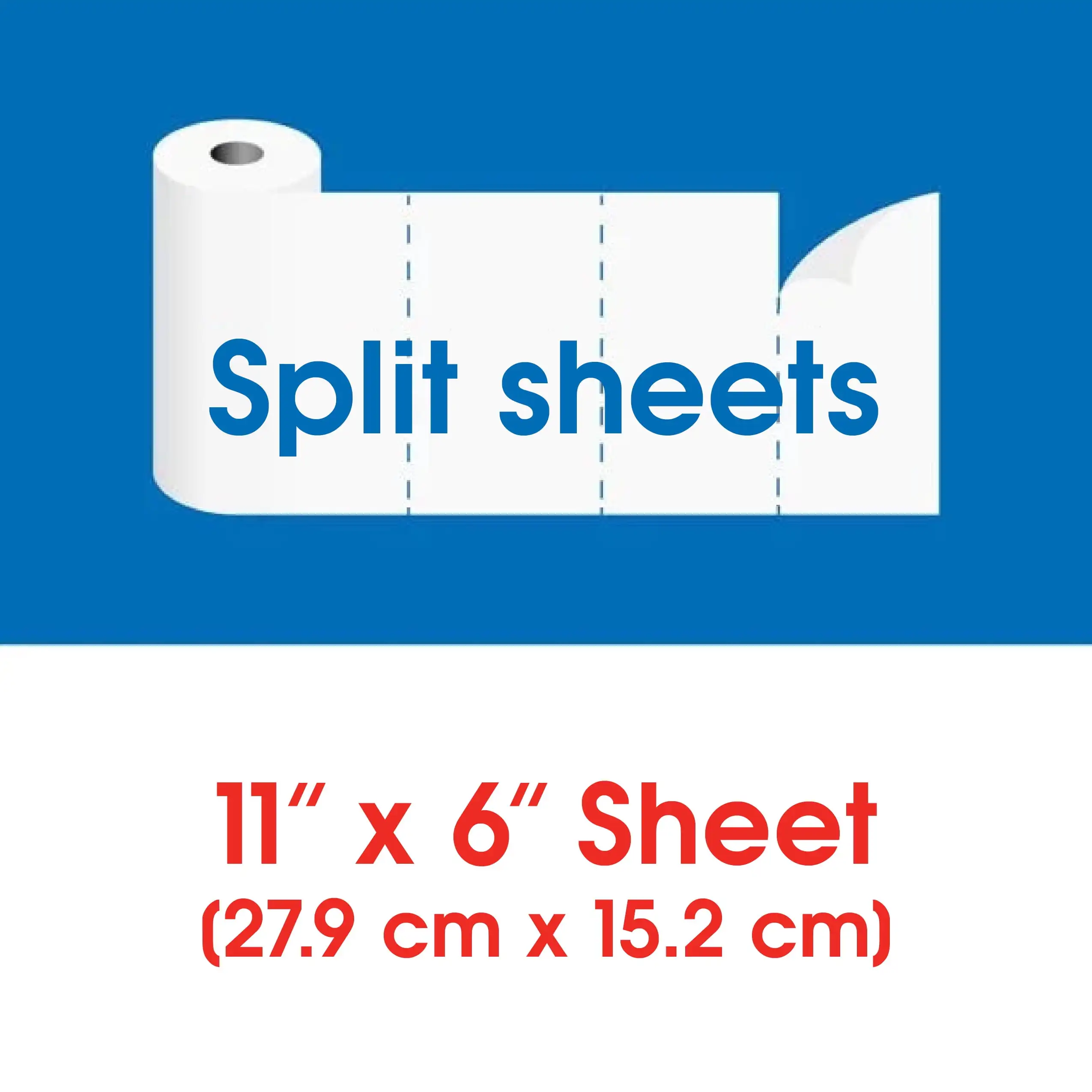 Everyday Strong Paper Towels, Split Sheets, 2 Double Rolls
