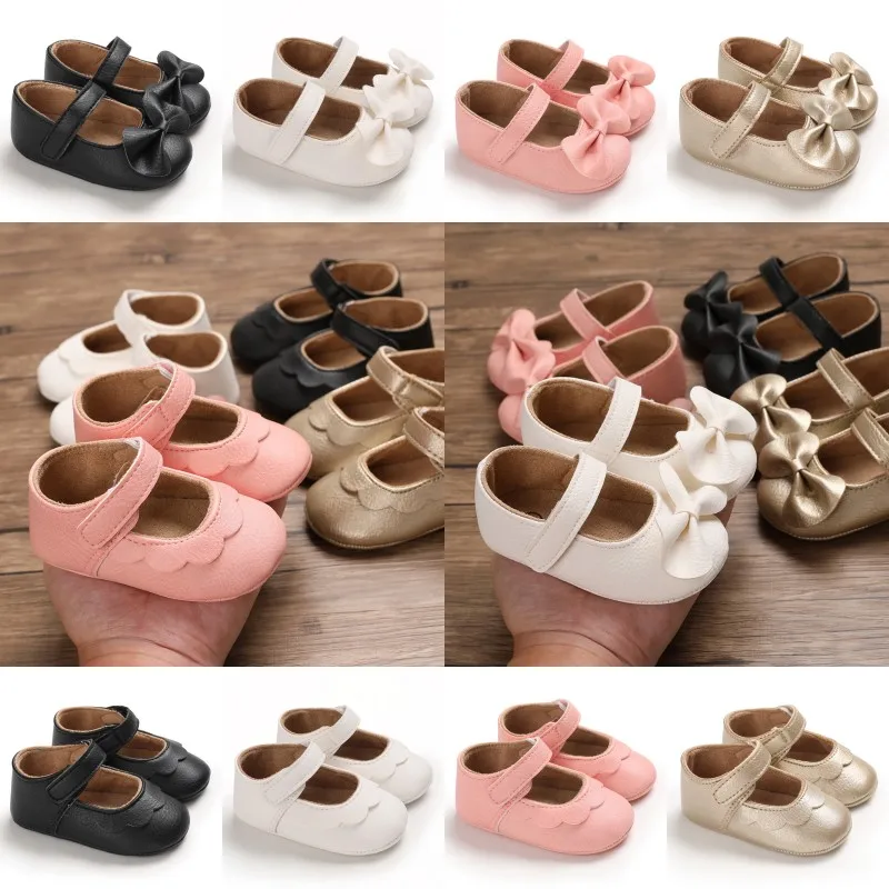 Newborn Spring and Autumn Fashion Princess Mary Jane Single Shoes 0-1 Year Old Girl Sole Non Slip Walking Shoes