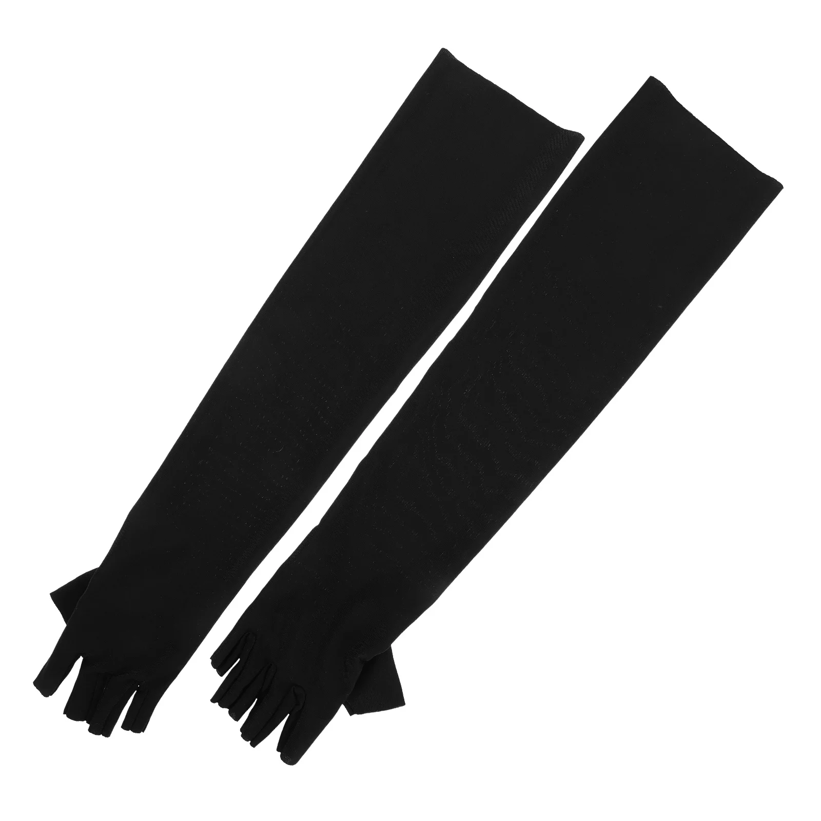 

2Pcs Outdoor Cycling Arm Sleeves Ice Silk Cooling Uv Protection Fingerless Arm Covers for Driving Fishing Wicking Antislip