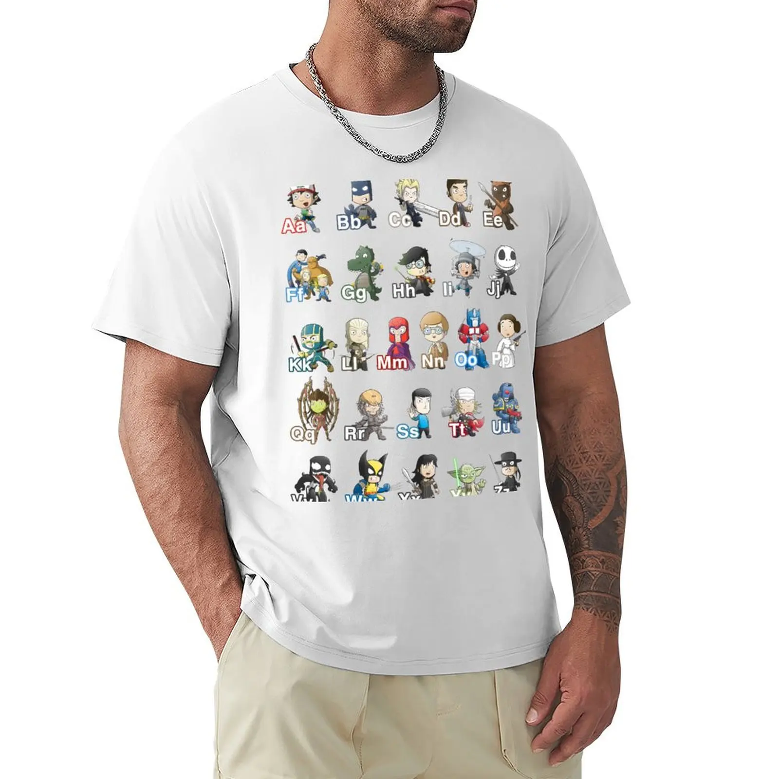 

ABC of Geek Culture T-Shirt korean fashion plus sizes summer tops graphics mens cotton t shirts