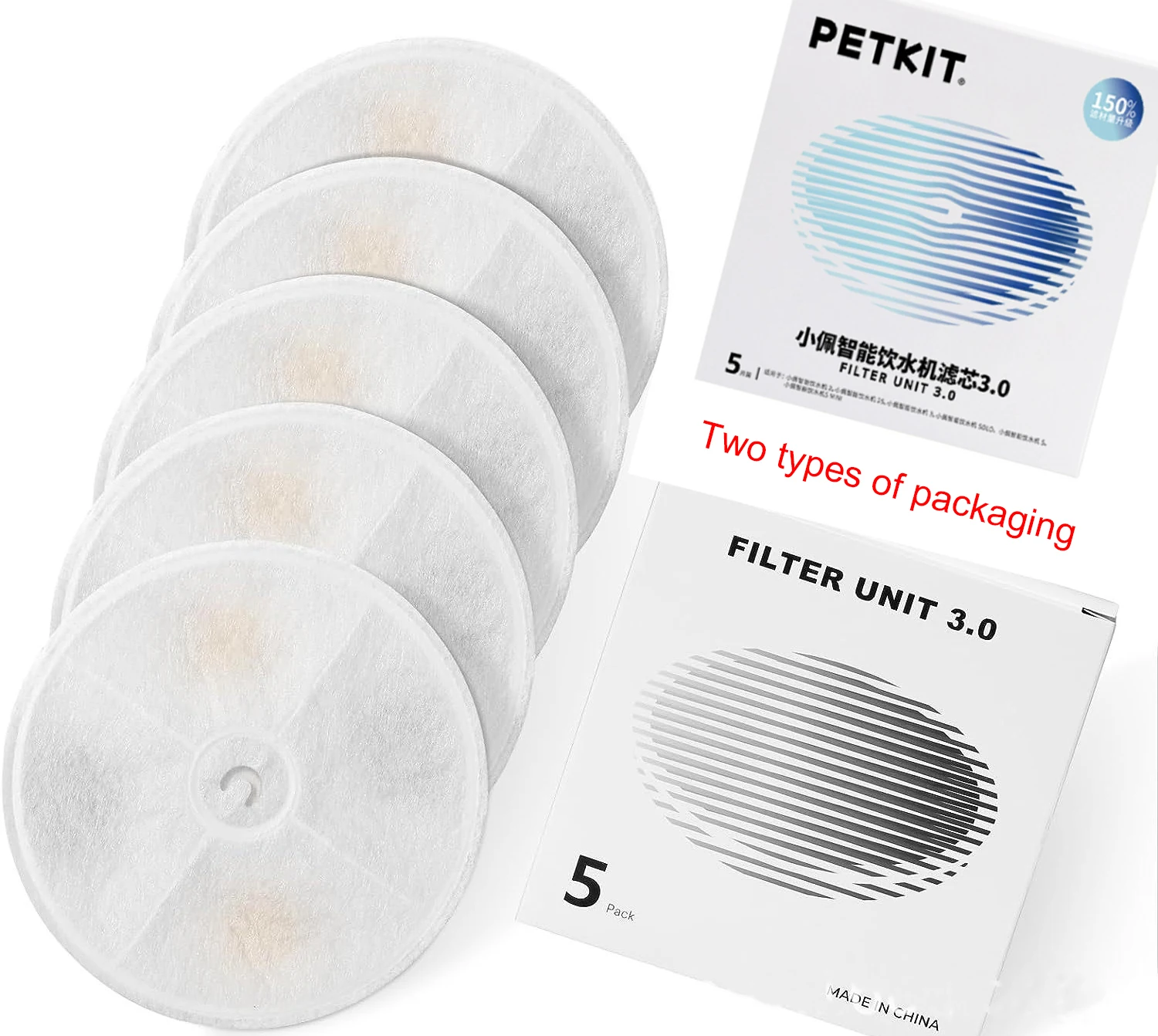 PETKIT 반려동물 자동 피더 필터, 고양이 물 분수 필터, 3.0 고양이 건강 물 분수 교체 필터, 반려동물 용품, 5 개