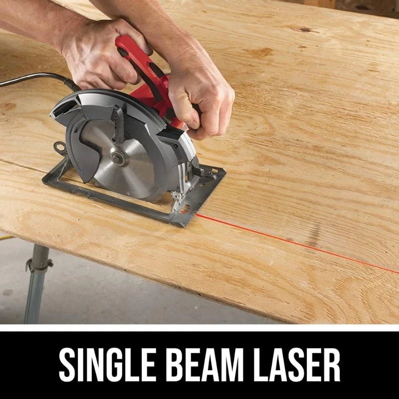 15 Amp 7-1/4 Inch Circular Saw with Single Beam Laser Guide