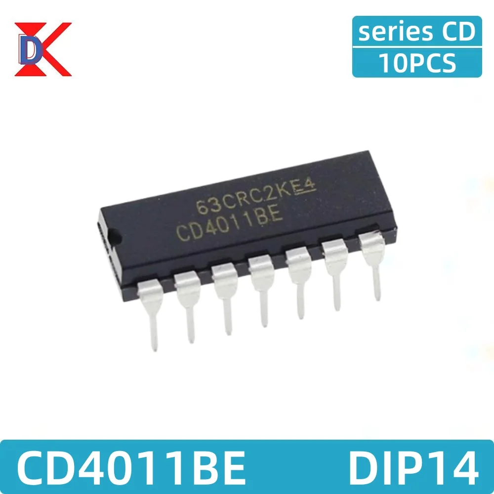 10PCS  CD4001BE CD4011BE CD4012BE CD4013BE CD4016BE CD4024BE CD4025BE CD4030BE CD4047BE CD4066BE DIP14 New logic gate IC chip