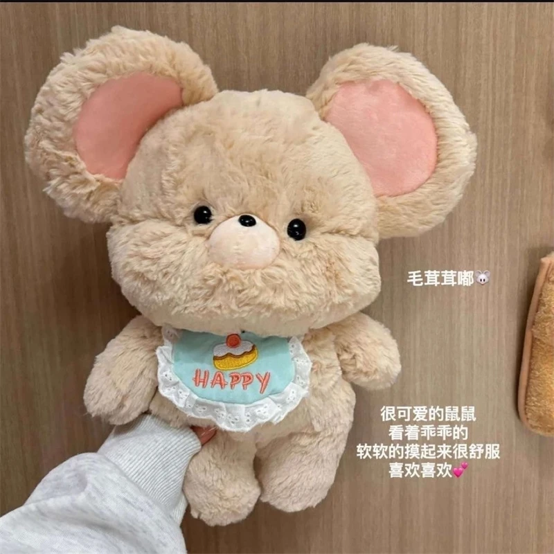 

Cute Bib Mouse Plush Toy To Sleep With Love Around Kawaii Animal Dolls To Give Children Birthday Christmas Gifts