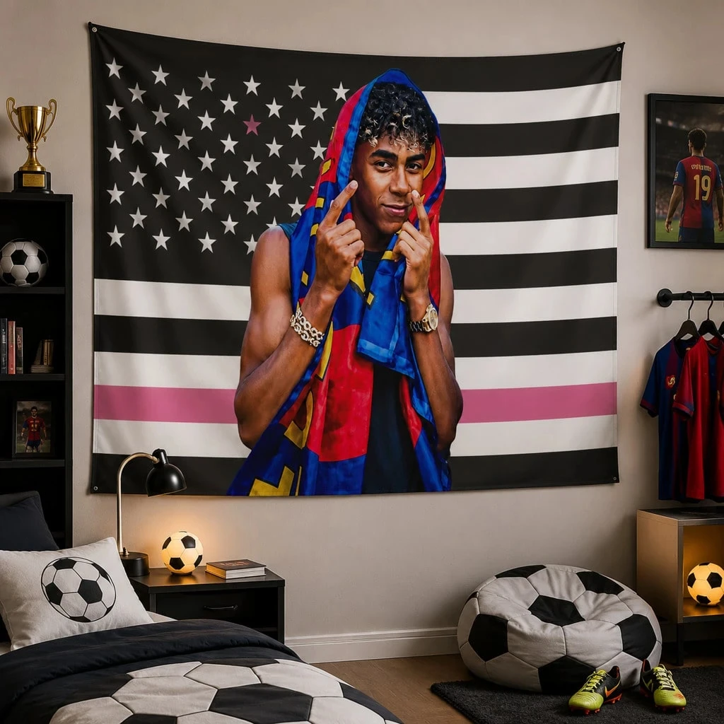1pc Yamal Tapestry,Featuring The Soccer Star 2026 Spain Matador Corps Fun Tapestry Suitable For College Dormitories, Living Room