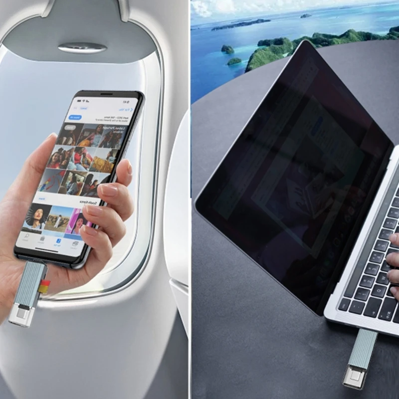 

Versatile USB and Type C Memory Card Reader for All Devices Plug and Use Dropship