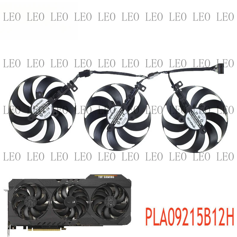 HH  3PCS/Set PLA09215B12H Video card fan for ASUS TUF Gaming 3060 3070 3080 3090