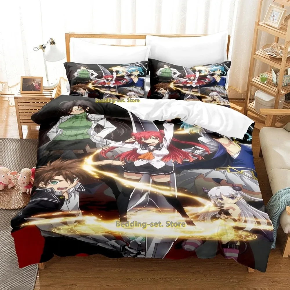 Shinmai Maou No Testament Bedding Set Single Twin Full Queen King Size Bed Set Adult Kid Bedroom Duvetcover Sets Anime Bed Sheet