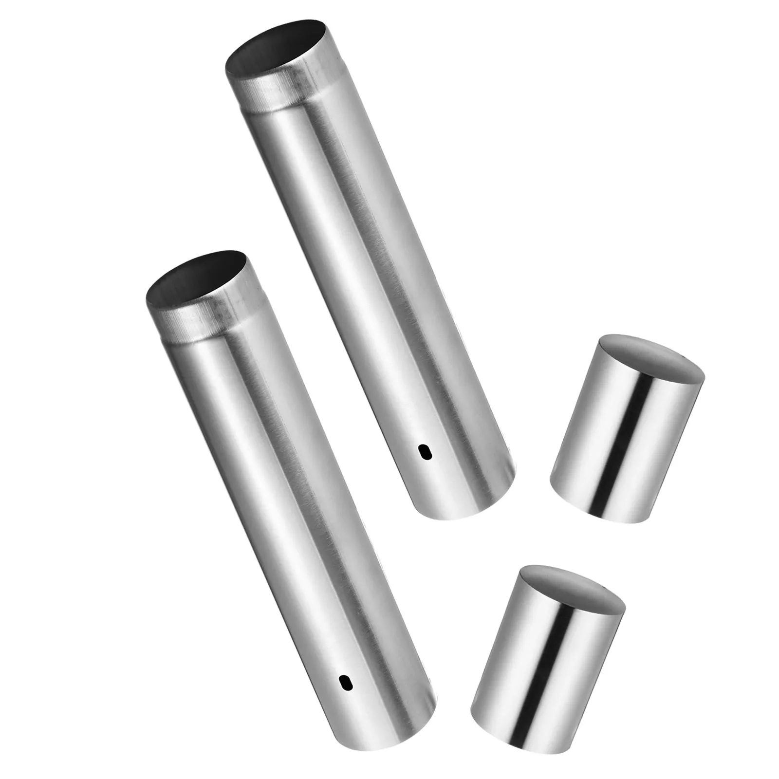 2Pcs Birth Certificate Holder Tube Stainless Steel Document Organizer Cylinder Waterproof Tube for Travel Home 13.78x1.38 Inch