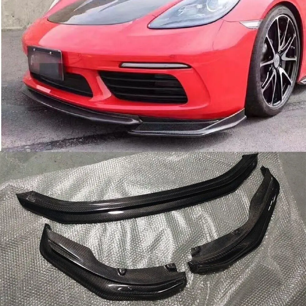 Carbon Fiber Car Front Lip Spoiler Bumper Parts for Porsche Cayman 718 982