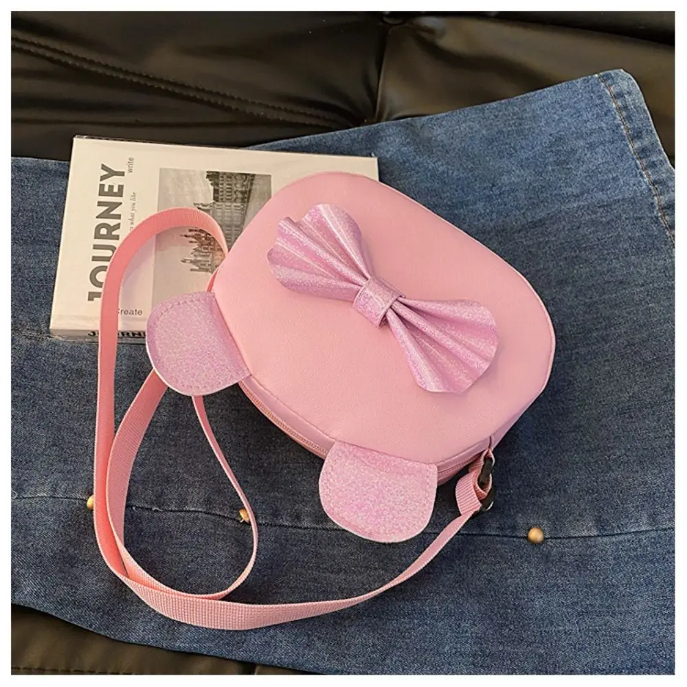 Mini borsa a tracolla con nodo a fiocco nuova borsa a tracolla in pelle PU con colori a contrasto borsa carina per ragazze