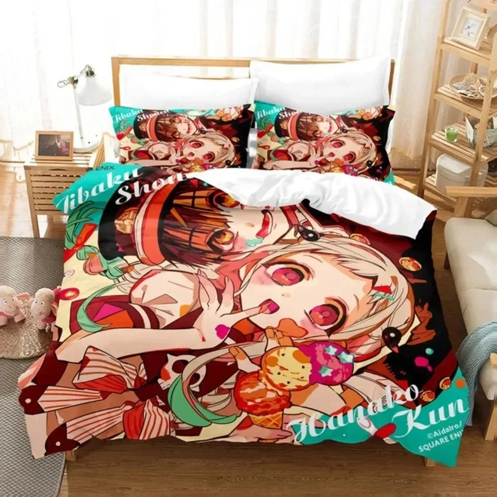 Toilet-bound Hanako-kun Bedding Set 3D Printed Suitable for Bedroom Duvet Cover Set With Pillowcases Kids Home Textile