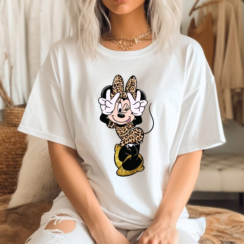 

Potdemiel Colors Vintage Minnie Shirt Minnie Leopard Shirt Checkered Minnie Shirt, Funny World Shirt