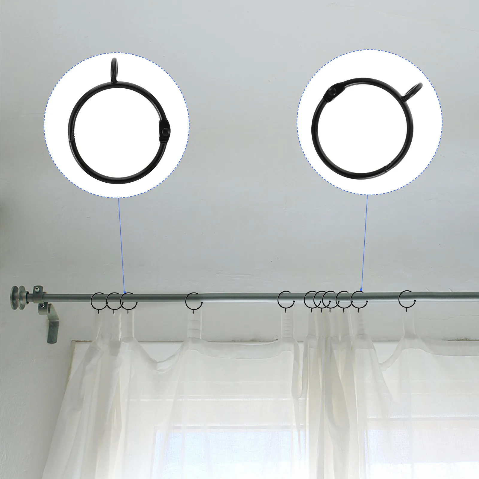 

20 шт. металлических колец-люверсов для штор, для домашнего декора, подвешивания занавесок, оконных креплений