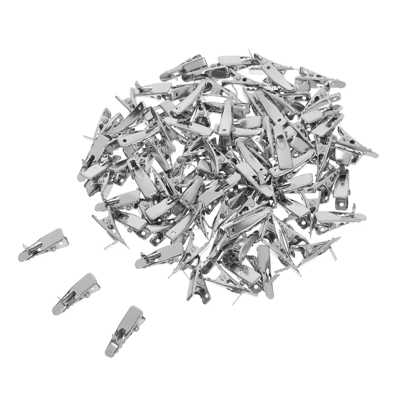 

100Pcs Christmas Tree Ornament Clips Small Metal Flower Clips Festive DIY Decorations Wreath Hanging Craft Accessories