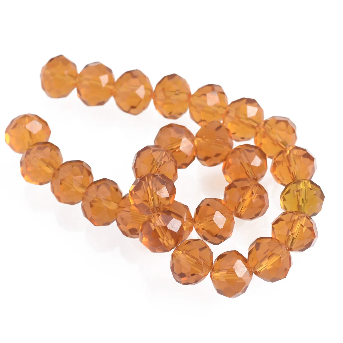 Brown Color 3mm 4mm 6mm 8mm 10mm 12mm 14mm 16mm 18mm Rondelle Faceted Crystal Glass Loose Spacer Beads For Jewelry Making DIY