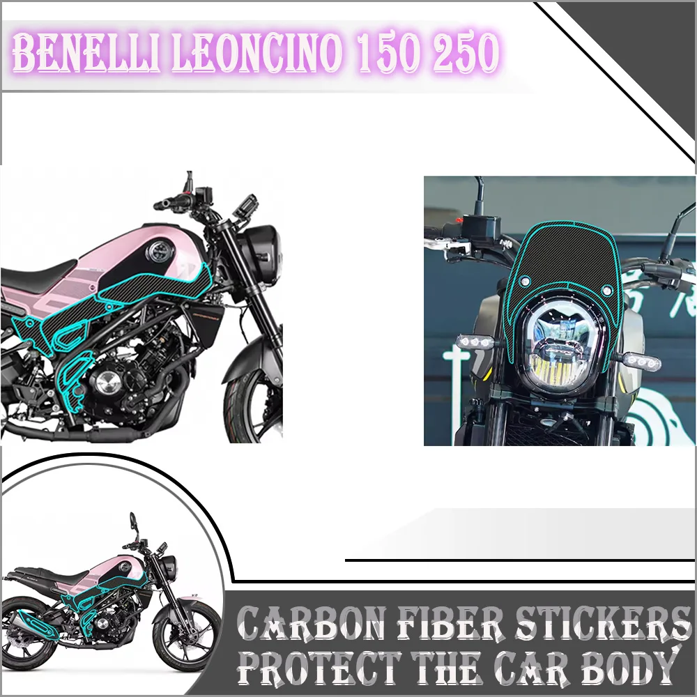 

Motorcycle For Benelli Leoncino 150 250 sticker carbon fiber protective sticker body decoration film modification accessories
