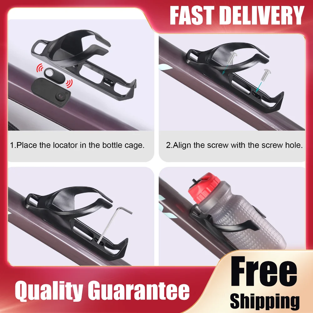 For Huawei For Samsung Tag Positioning Water Bottle Holder 2 In 1 Aerodynamic Biking Bottle Holders Bicycle Water Bottle Cage
