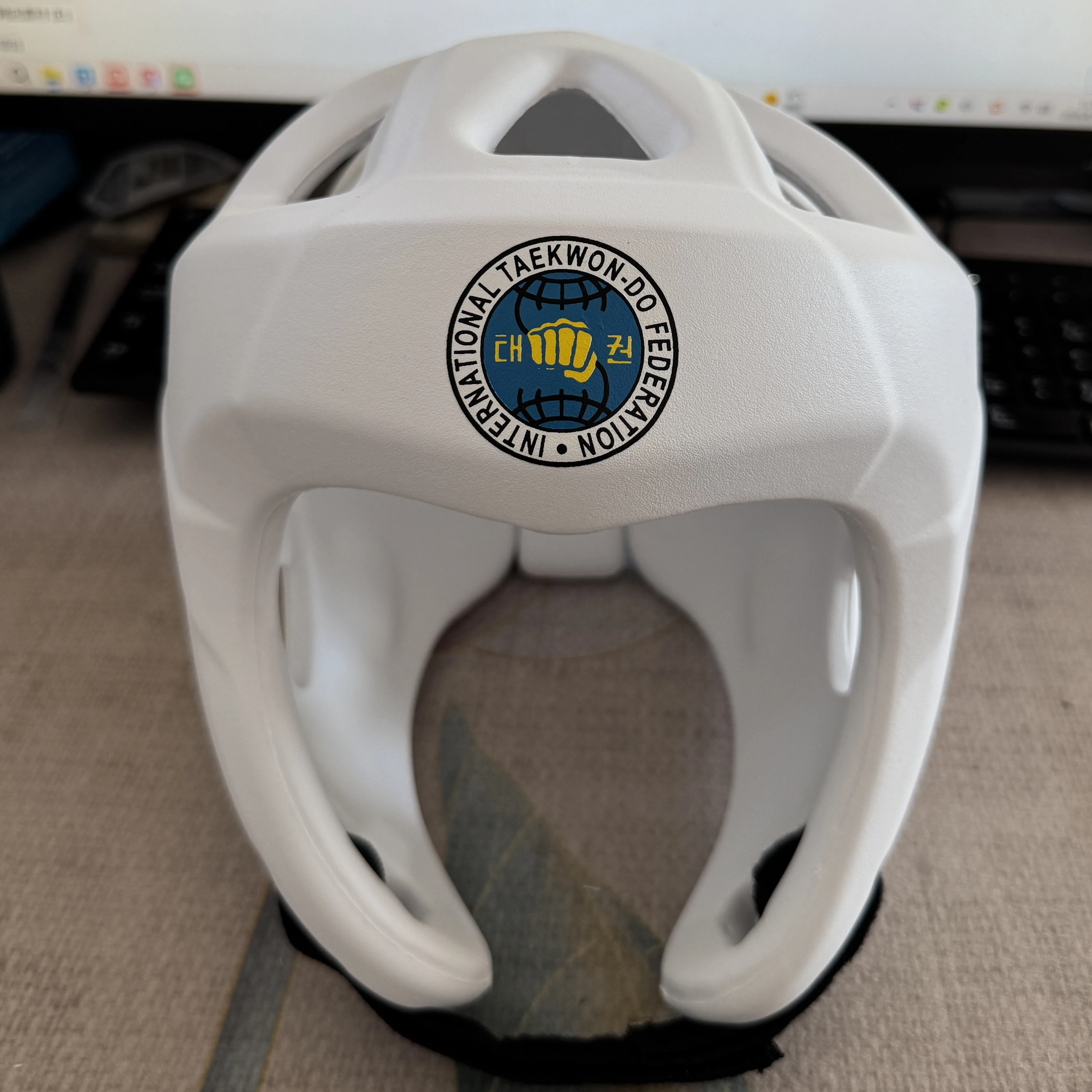ITF Taekwondo Helmet White BLue Red Professional Martial Arts Head Guard Protective Gear Boxing MMA Karate Competition Equipment