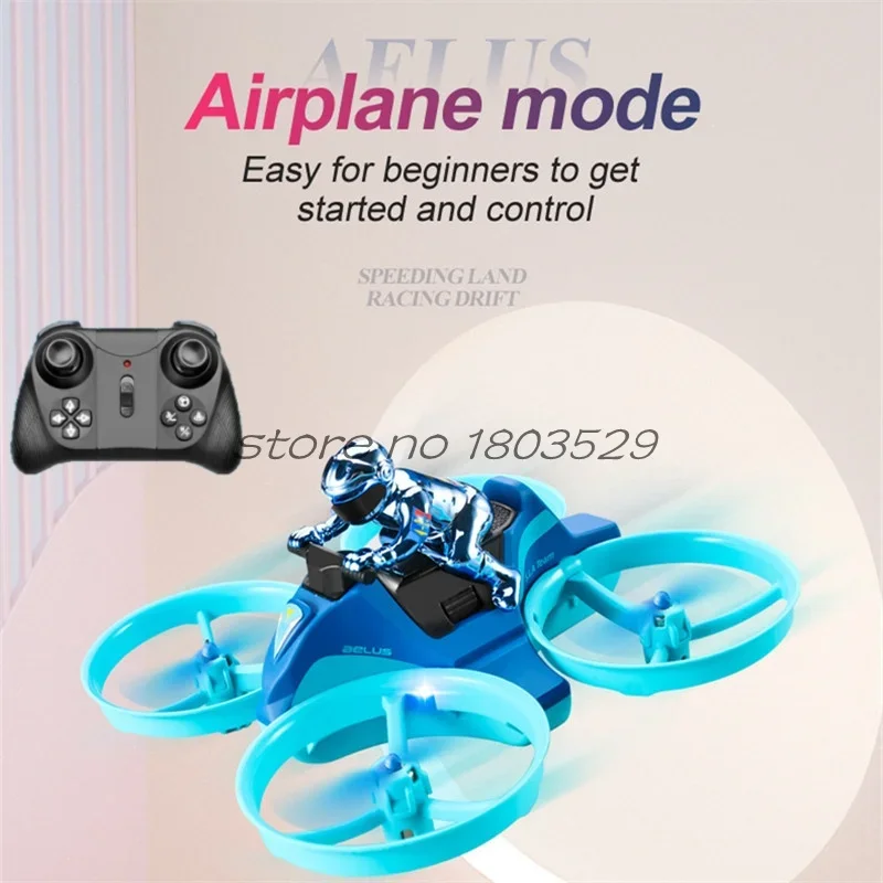 Water Land Air Amphibious Waterproof Remote Control Hovercraft Boat 2.4G 3 In 1 360° Rotate Roll Attitude Hold Headless RC Drone