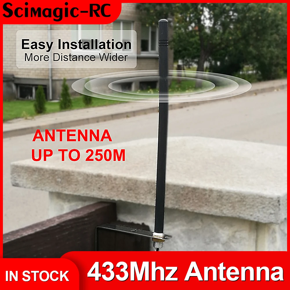 

433Mhz Antenna for Gate Garage Radio Signal Booster Wireless Repeater,433.92mhz Gate Control Antenna