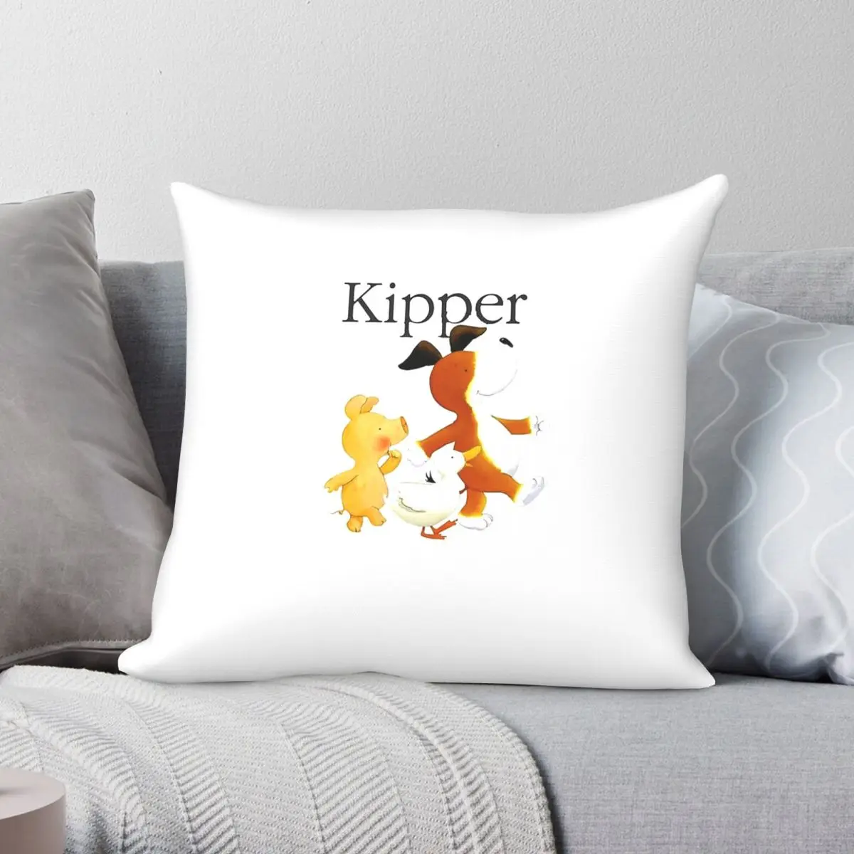 Kipper The Dog Pillowcase Polyester Linen Velvet Printed Zip Decorative Pillow Case Sofa Cushion Cover