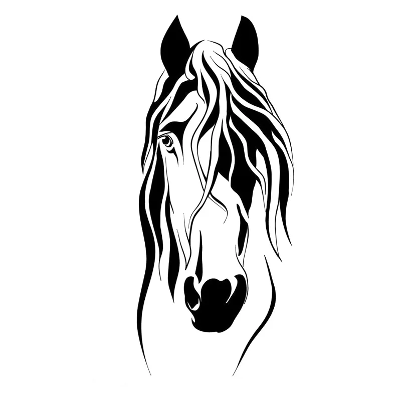 

6.8cm * 15.5cm horse mane fashionable automobile modeling personalized automobile modeling interesting sticker