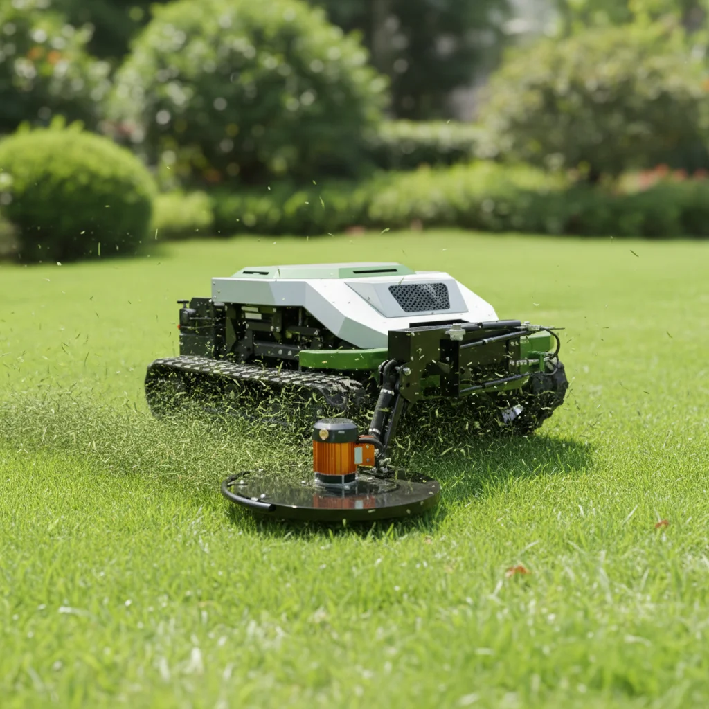 

Customize 2026 New Crawler Remote Control Lawn Mower For Garden Park Home Grass Trimming Cheap Price