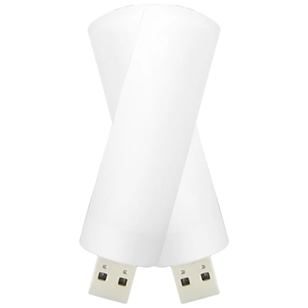 

2pcs LED Night Bedside Lamps Artificial Flame Light USB Plug in Nightlight Plastic Small Lamp for Bedroom Living Room