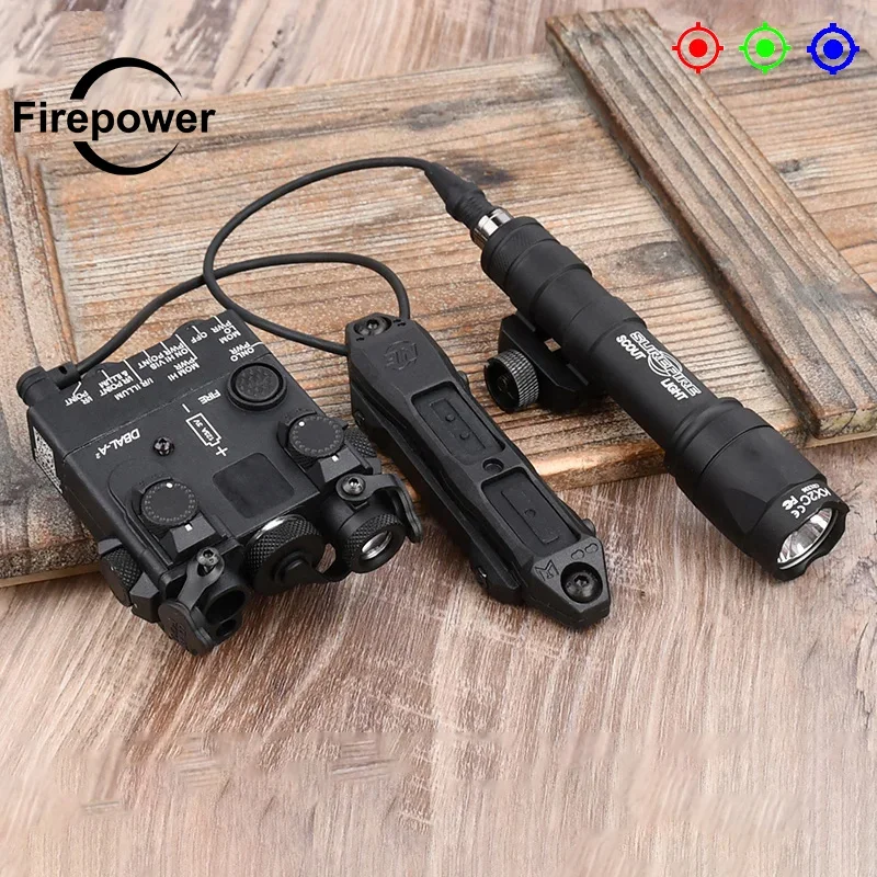 

Tactical DBAL-A2 Simplified Version Surefir M300A M600C Flashlight Sets Red Dot Airsoft Indicator Fit 20mm Rail Hunting Laser