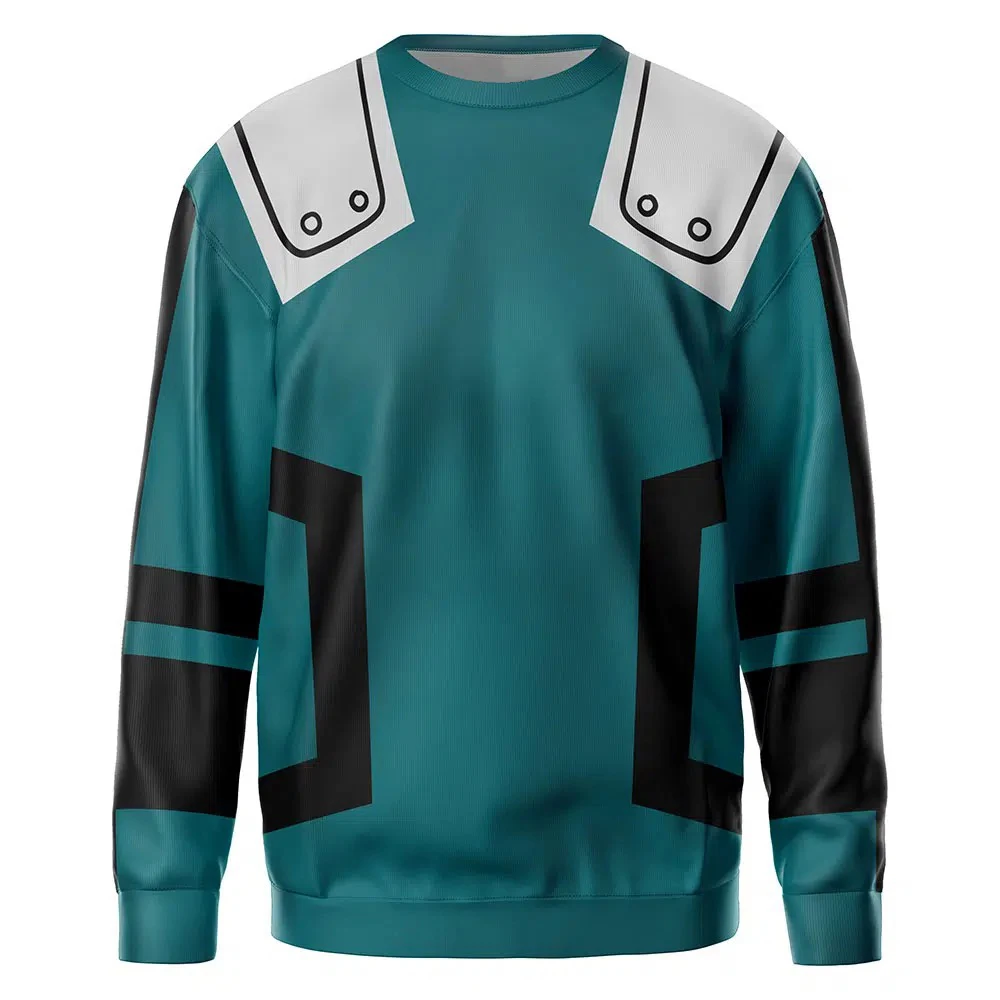 Bandai My Hero Academia Midoriya Bakugo Etc Combat Training Uniform Cosplay Kostüm Erwachsene Kinder Rundhals Sweatshirt Herbst Winter