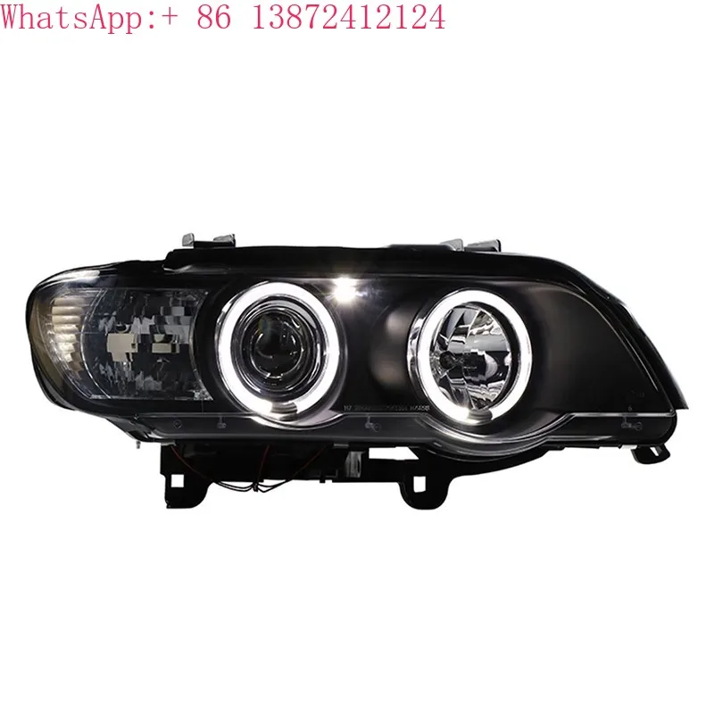 

TYPY Suitable for BMW X5 Headlight Assembly E53 Modified LED Lens Angel Eye Daytime Running Light Turn signal 1998-2003