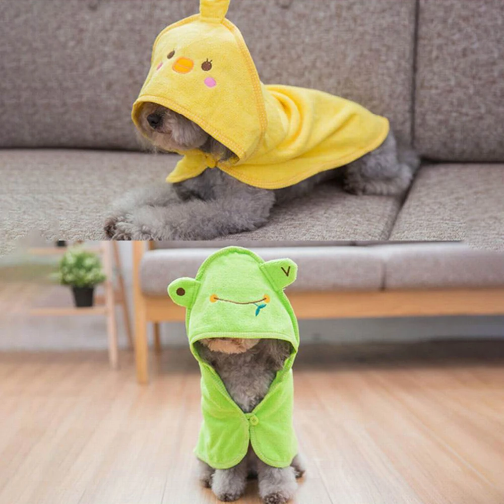 Pet Towel For Dog Cat Hoodies Puppy Super Absorbent Bathrobes Cute Pet Dog Cat Towel Dog Dog Absorbent Towel Soft Drying Bath