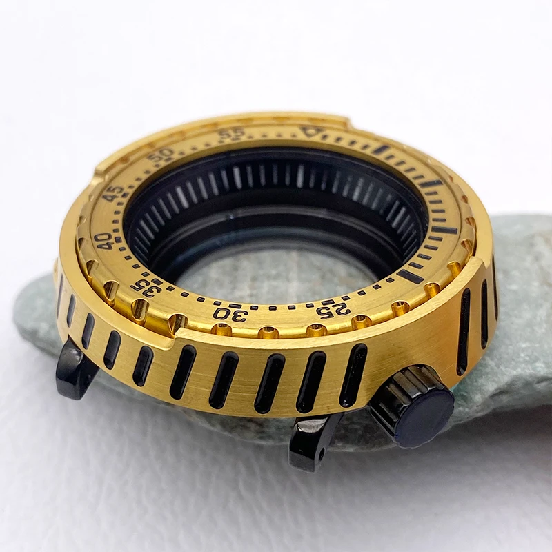 Mod Gold/Black/Silver Shroud Monster Protect Armor Tuna Case Shroud Modify Fits for 47mm Marinemaster Diving Watch Case